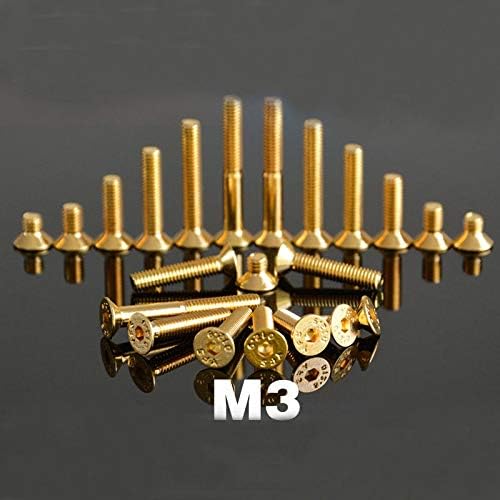 Завртки M35-30мм должина Титаниум злато Позлатеност Ален завртки за завртки на главата на главата Хексагонални завртки хексадецимални завртки