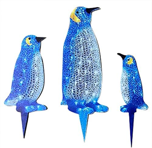 Декорација на мала градина пингвин предводени Божиќни украси на отворено акрилик Божиќни украси Божиќна атмосфера декорација на