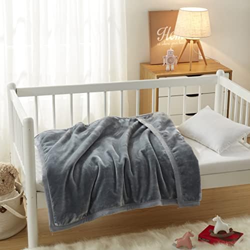 Клара Кларк бебешки ќебиња за момчиња - Micro Mink Ultra Plush Baby Fleece, меко и пријатно топло детско ќебе - 30 x 40, светло сино
