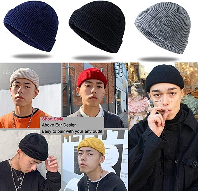 Clakllie Swag Style Beanie Hat Sturepty Daily Plit Hat со класичен ребрести дизајн часовник за часовници за мажи жени скијачки капачиња