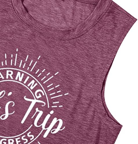 ПРЕДУПРЕДУВАЕ девојки патување во напредок маица кошула облеки за одмор за жени празнични кошули девојки за време на викендот