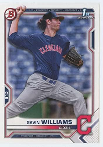 2021 Bowman Draft BD-93 Gavin Williams RC RC Rackie Cleveland Indians MLB Baseball Trading Card