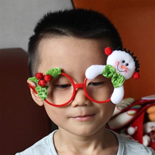 Абаодам Божиќни очила рамка Божиќни костуми украси Фото реквизит за Божиќна забава