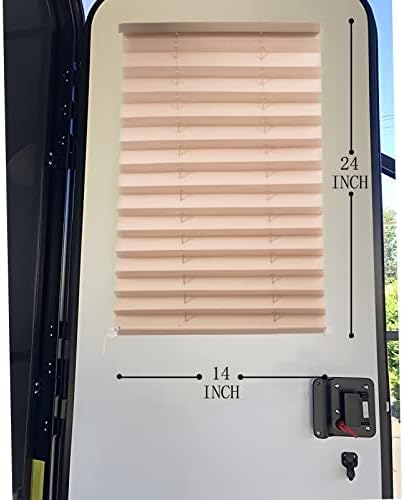 Holensun RV врата на прозорецот на вратата Изолација за изолација 14 w x 24 l кампер ролетни тенка плетена сенка за врата