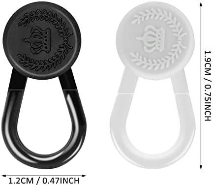 GrevoSea 8 парчиња копче за продолжување на јака, копчиња за продолженија за јаки од фармерки, пластични панталони за копче на вратот, продолжени