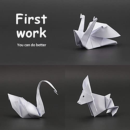 Хартиени листови за carfting, dedoot 200 лист оригами хартија бела, 6x6 инчи квадратна преклопна хартија за проекти за сликање и занаети