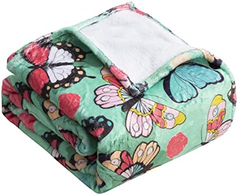 Ntbay Flannel Fleece Toddler ќебе, 30x40 инчи нејасно мека и лесна шерутка шема декоративно бебе ќебе за креветчето, шетач,