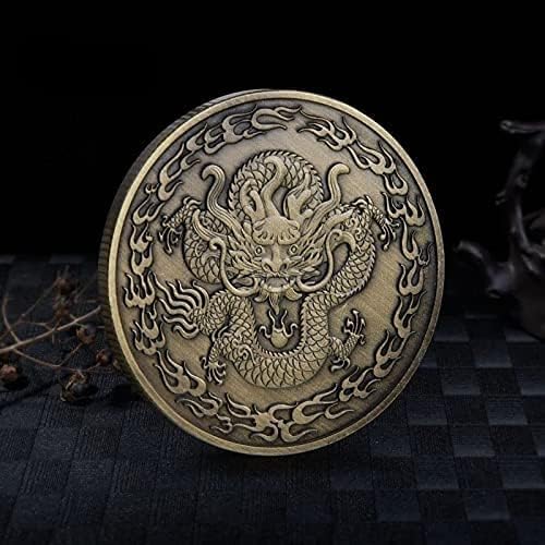 Среќно за вас кинески стил змеј и феникс комеморативен медал златен монета сребрена монета метална значка занаети