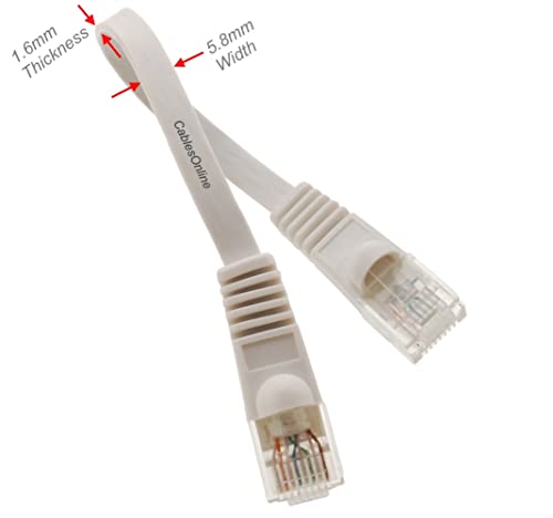 Кабелска линија, 10-Пакет 6-инчен CAT6 МРЕЖЕН ВРВ Етернет RJ45 Рамен Дизајн Лепенка Црн Кабел,