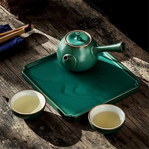 Nfguy Јапонски груб чај од грнчарски чај сет со сад за чај ретро керамички кунг фу, поставува пигментирани чајни услуги