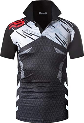 Sport Jeansian Boy's Sport брзо суво вклопување кратки ракави Поло маица маица маица маички врвови за голф тенис куглање lbs710