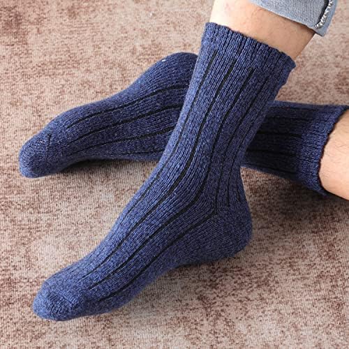 Колоти волна чорапи за жени - женски волна чорапи зимски чорапи за мажи топла густа плетена волна мека гроздобер случајна екипаж чорапи