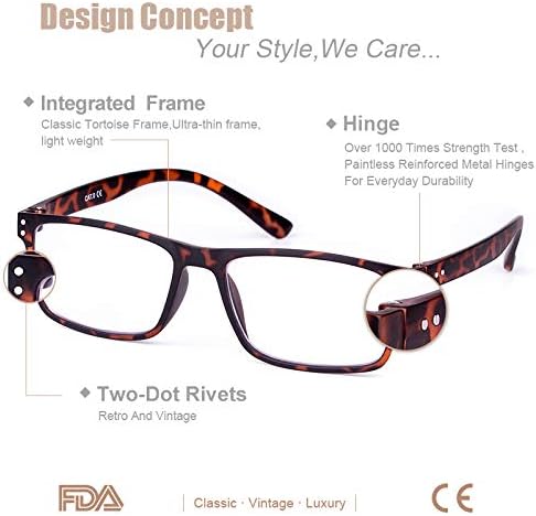 Лино Лесни Очила За Читање Со Издржливи Шарки За Жени, Заштита ОД УВ400