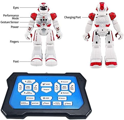 Сикаје Далечински Управувач Робот За Деца, Интелигентен Програмабилен Робот Со Инфрацрвени Контролер Играчки, Танцување,Пеење, Месечината Одење