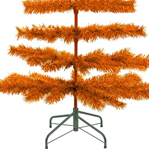 5 -тина портокалова елка од зелена метална база на вештачка база, вештачки штанд за вештачки четки