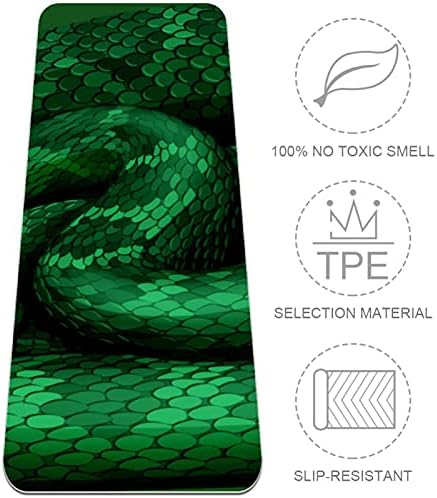 Зибзех Зелена Ѕвечарка Премиум Дебела Јога Мат Еко Пријателски Гума Здравје&засилувач; Фитнес Нелизгачки Мат За Сите Видови На Вежбање Јога