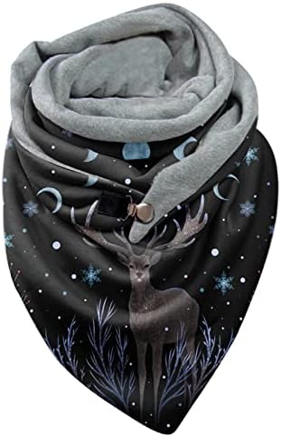 Модни жени топло секојдневно печатење меки шалови на копчето за завиткување на шамијата тенка зимска шамија