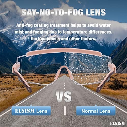 Elsism 3 пакуваат очила за безбедност против магла над очила со прилагодлива рамка, отпорност на влијание ANSI Z87.1 Заштитна очила