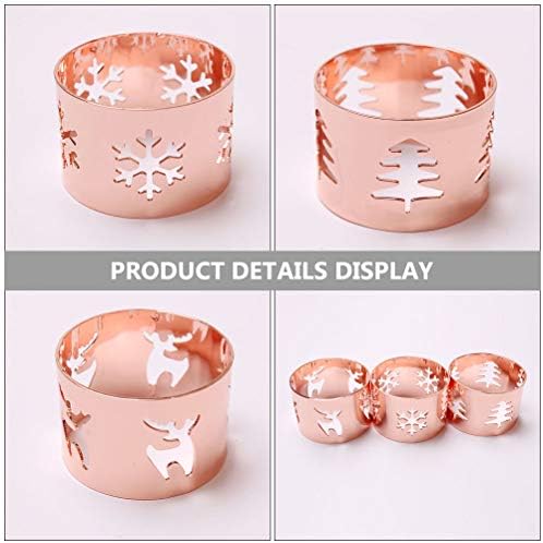 SOIMISS 3PCS Божиќ дизајнирани прстени од салфетка легура за вечера со салфетки
