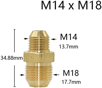 Конектор за навој со навој M14 M18 M22 Преодна спојка за спојување фитинзи за меурчиња за меурчиња и бања 1 парчиња