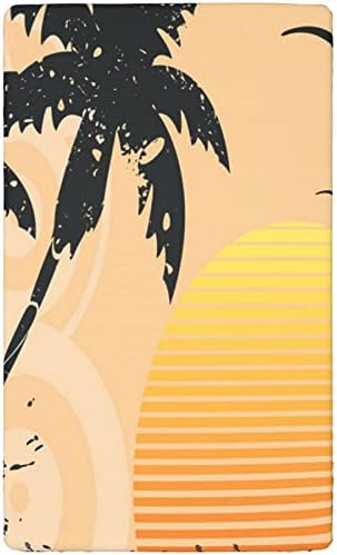 Тематски тематски садови за зајдисонце на Хаваи, Стандарден сад за душеци за креветчиња, меки дете, вграден лист за бебиња за момчиња, 28 „x52“, сива праска од јаглен ?