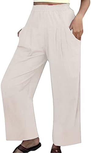 Џогери за жени женски обични цврсти панталони еластични половини удобни панталони со џебови