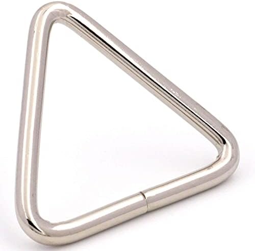 Метална сребрена триаголник на прстенот 1,5 Внатре во прстенот за јамка за диа за пакет чувар од 15
