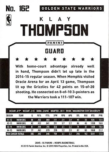 Klay Thompson 2015 Hoops NBA кошаркарска серија нане.