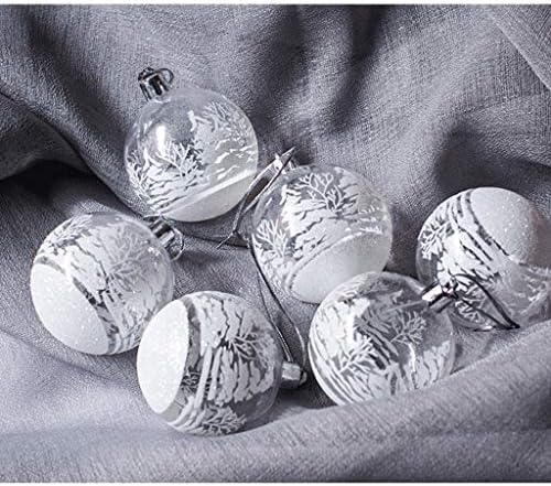 Јасни јаки од торта 10 украси 12 парчиња висат занаетчиски транспарентни божиќни топка декор приврзоци снежни топки украси стаклени