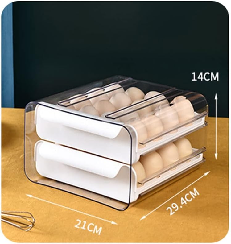 Јахх Кутија За Складирање Јајца Фиока-Тип Фрижидер Кутија За Складирање Кујнски Додатоци Што Се Редат Држач За Јајца Од Зеленчук