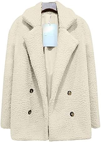 Поставете долги ракави меки фестивалски палто, женско цврста боја работа, симпатична блејзер, задебелен џеб, преголем лаптол