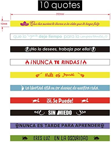 1 чекор 2 сонувајте 20 парчиња шпански Библиски Стих Гумени Нараквици | Силиконски Нараквици Со Инспиративни Цитати | Христијански Нараквици