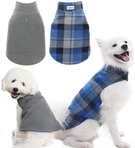 Scenereal Dog Зимска облека Реверзибилна јакна Топло палто Ветровопорен водоотпорен карид елек Божиќна костум за мали средни големи