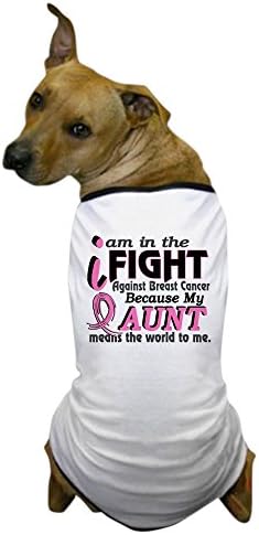 Cafepress во борба затоа што мојата маица за кучиња за кучиња за рак на дојка, маица за домашни миленици, смешна костум за кучиња