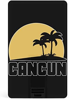 Cancun Mexico Sunset Palm Tees картичка USB 2.0 Flash Drive 32g/64g шема печатена смешна