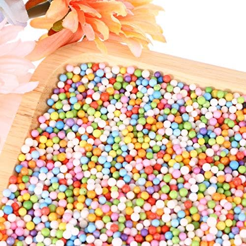 Контејнери за украси CIIEEO 4 торби шарени топчиња од пена од пена за глина и материјали декоративни разновидни бои за декорација на свадбени