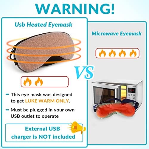 Преносна ладна и топла USB загреана маска за очите на пареа + мраз за еднократно користење за спиење, подпухналост кон очите, суво