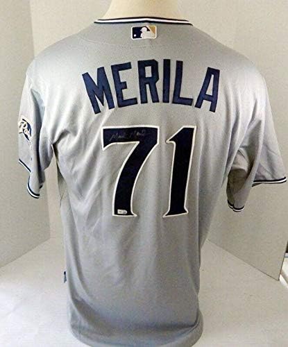 2011 година Сан Диего Падрес Марк Мерила 71 игра користена потпишана сива маичка SDP1250 - Игра користена МЛБ дресови