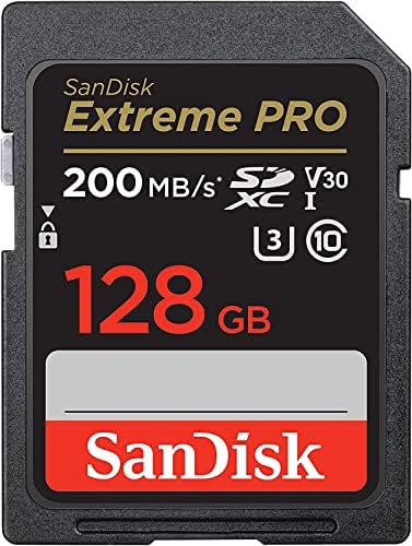 Sandisk 128gb Екстремни Про SDXC UHS-Јас Класа 10 Мемориска Картичка C10, U3, 4k UHD, V30 SD Камера Картичка SDSDXXD-128G-GN4IN Пакет