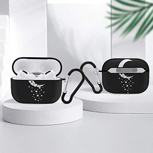 Месечината и starsвездите на куќиштето на AirPods за Apple AirPods Pro Cute AirPod Case за момчиња девојчиња силиконски заштитни додатоци