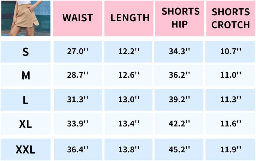 Тениски здолништа за голф Хелдек голф за жени 16 атлетски скејти со џебови изградени во шорцеви на коленото, трчајќи пешачење