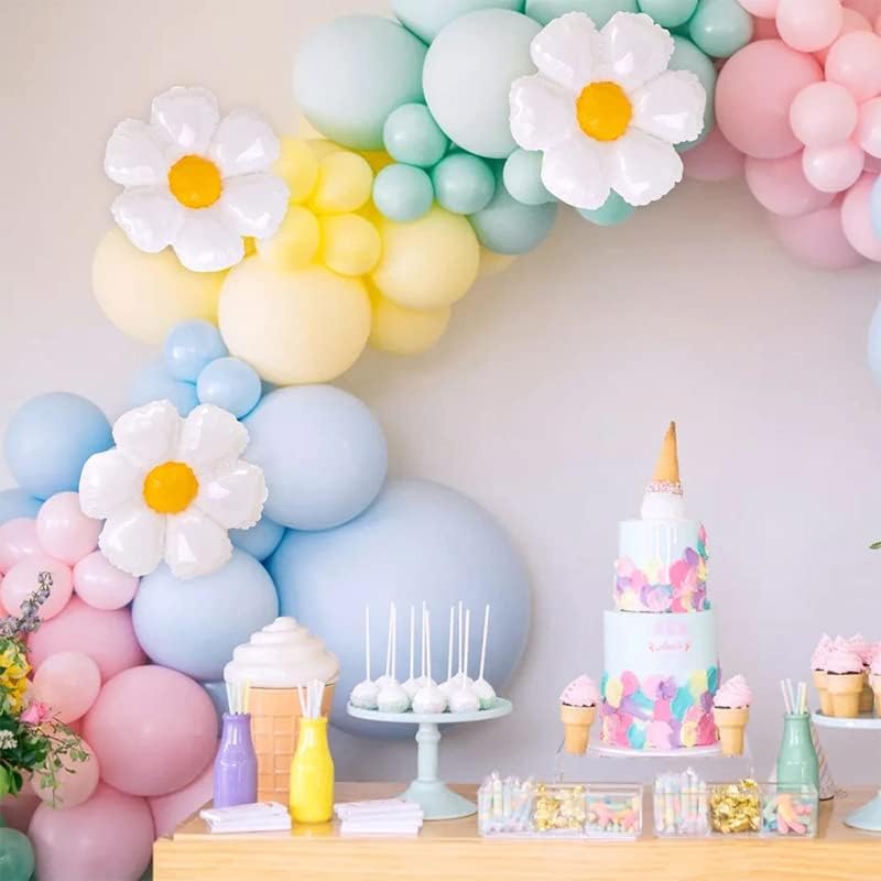 160 парчиња романтични маргаритки бонбони шарени балони сет роденденски свадбен забавен балон лак комплет за украси за украси
