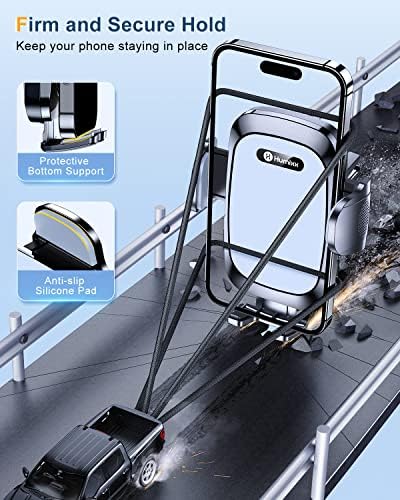 Humixx 【2022 Стабилна чаша за вшмукување нано】 Телефонски монтирање за автомобил Универзален држач за вшмукување на мобилни телефони за автомобили