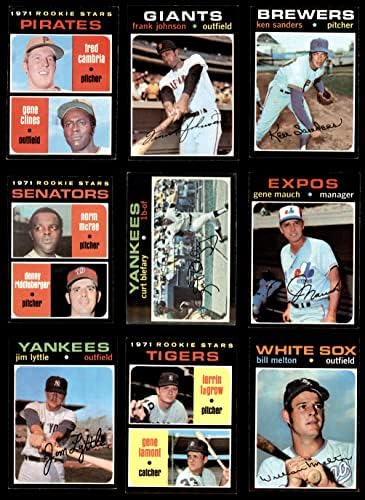1971 Топс Бејзбол 100 стартер за стартување на картички/многу екс+