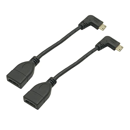 Seadream mini hdmi to hdmi adaper кабел 2 пакет алуминиумска обвивка плетенка мини hdmi машки до HDMI женски кабел 4K 60Hz HDR 3D 18Gbps 8