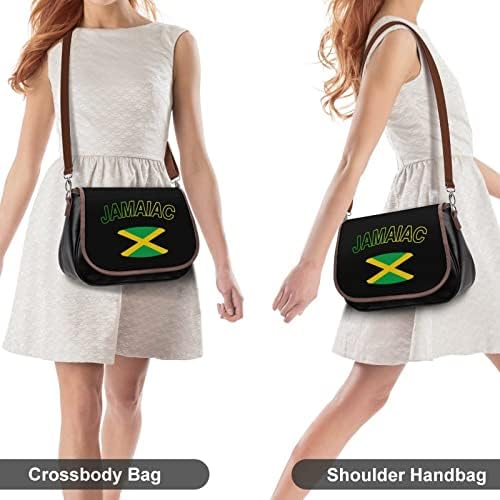 Знаме На Јамајка, Јамајканско Знаме Печатена Чанта Со Вкрстено Тело За Жени Стп Кожна Торба За Пораки Чанта За Рамо За Чанти За Патување Во