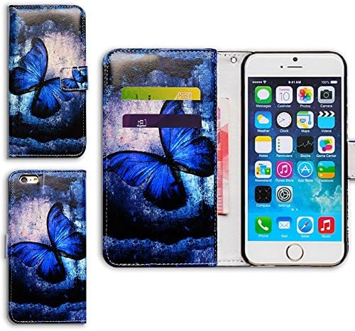 ipod touch 7 Case, iPod Touch 6 Case, BCOV Retro Butterfly Pallet Flip Flip Cove Cover Cose со држач за лична карта за картички за