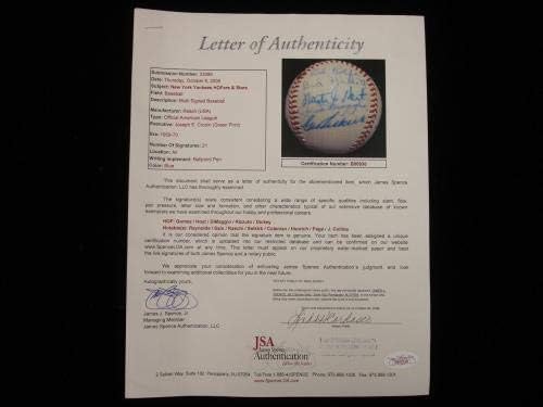 Hallујорк Јанкис Сала на Фамерс и starsвезди потпишан бејзбол - 21 потписи - ЈСА - Автограмирани бејзбол