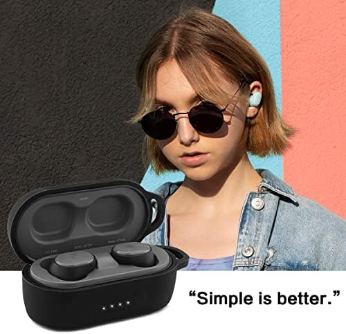 Alquar Soft Silicone Case за Skullcandy Sesh & Sesh Evo, анти-изгубени и шок-изобилно лесно носење заштитен случај со клуч, череп-SESH