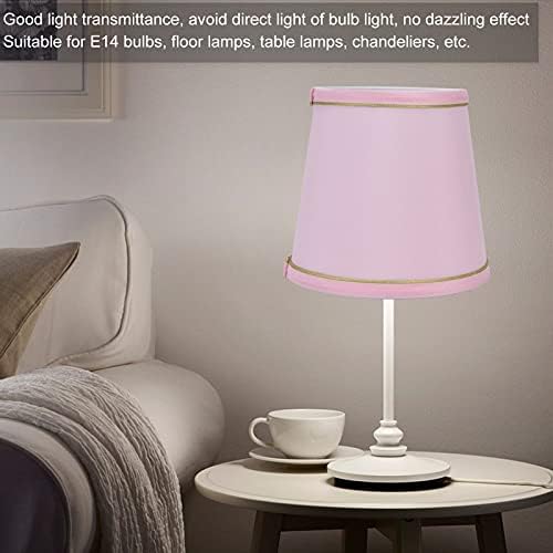 Сенки за ламби, 2 парчиња розови лабави за декорација ПВЦ материјални светлосни нијанси за е14 сијалица лустер лустер wallидна ламба за ламби
